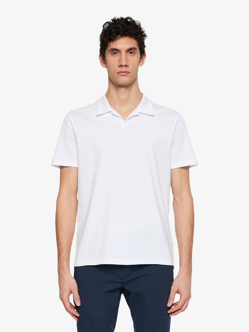 DONDUP Polo In Jersey US330 JF0271U XXX DU Uomo Cotone Bianco