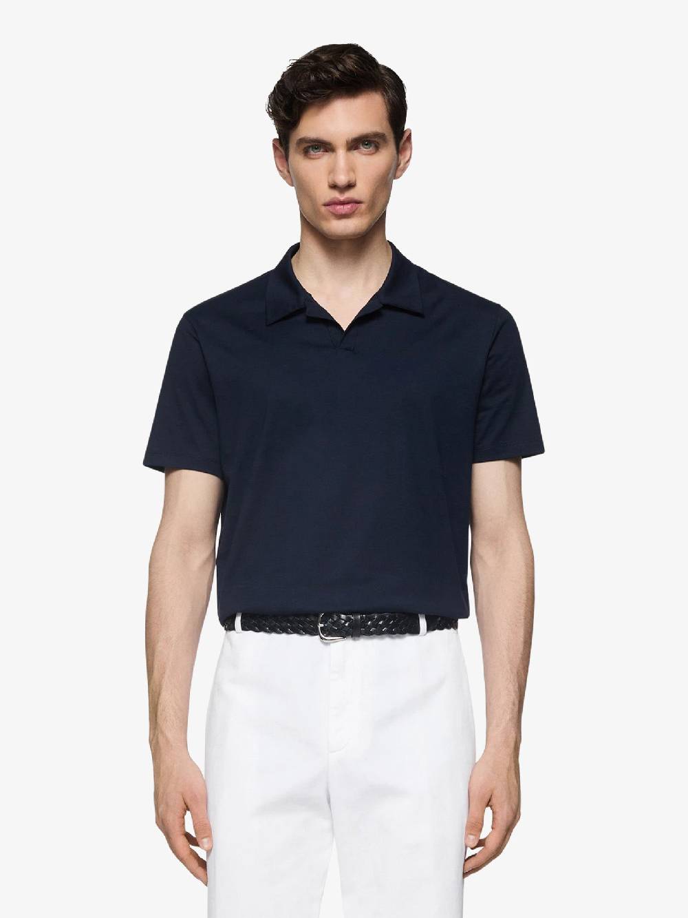 DONDUP Polo In Jersey US330 JF0271U XXX DU Uomo Cotone Blu