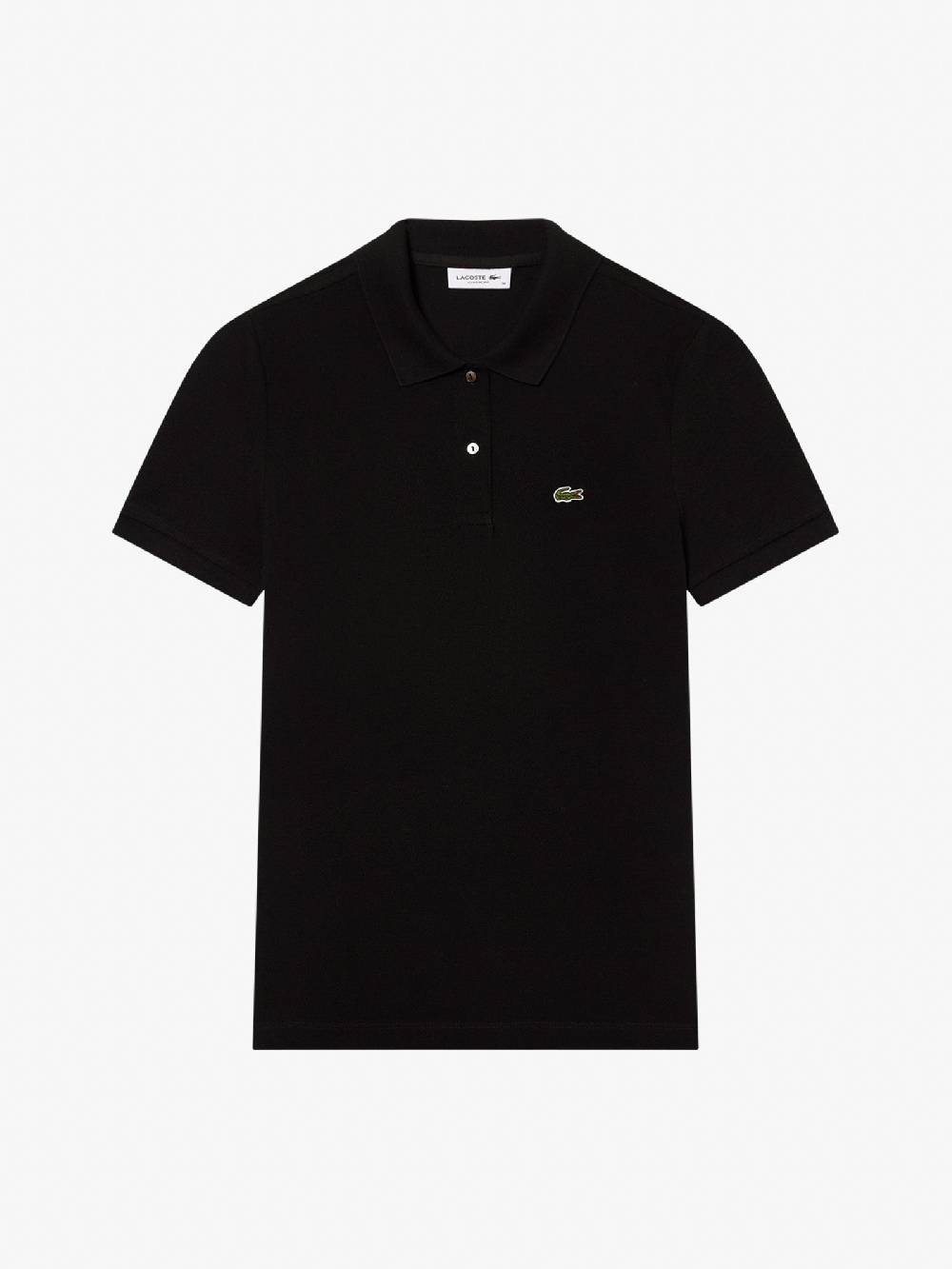 LACOSTE Polo in petite piquè di morbito cotone PF7839 donna nero