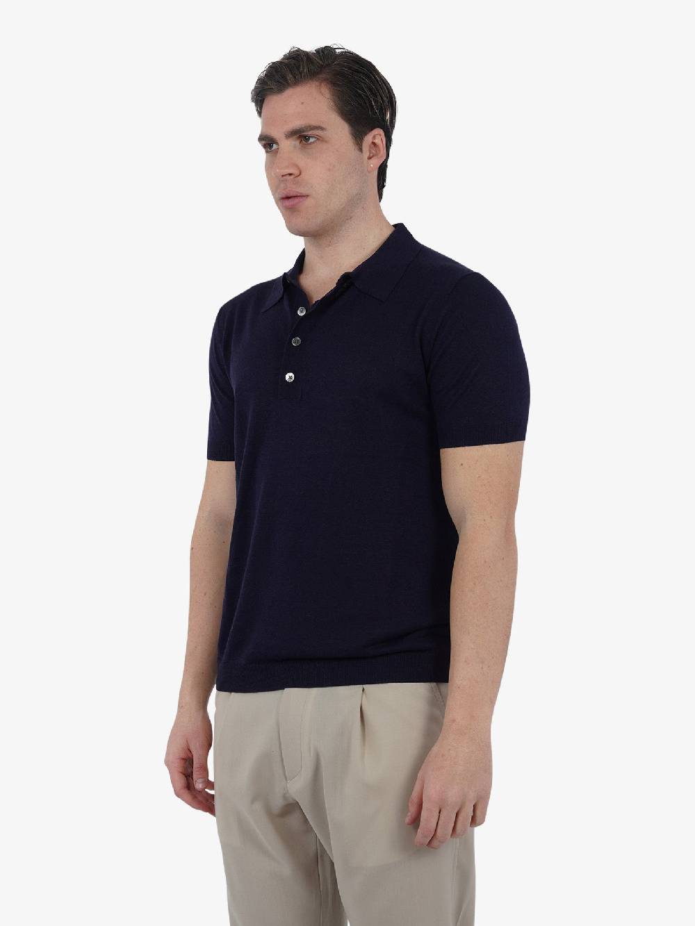 LOW BRAND Polo K148 Jumper L1MSS246671 Uomo Seta Blu
