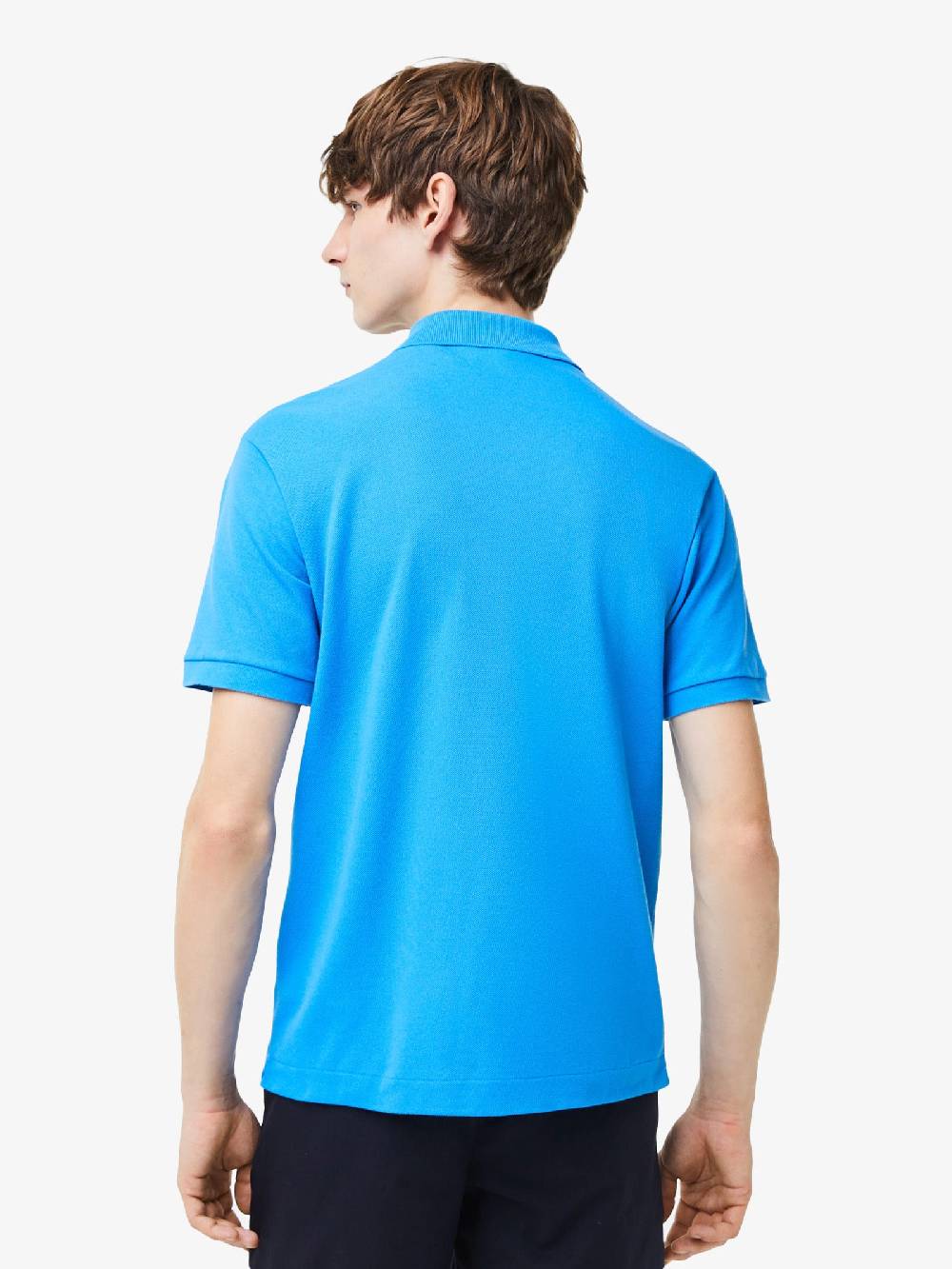 LACOSTE Polo Regolare Uomo In Cotone Azzurro Intenso