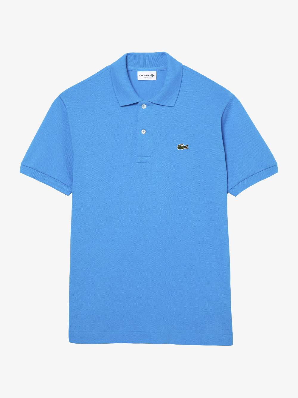 LACOSTE Polo regolare uomo in cotone azzurro intenso