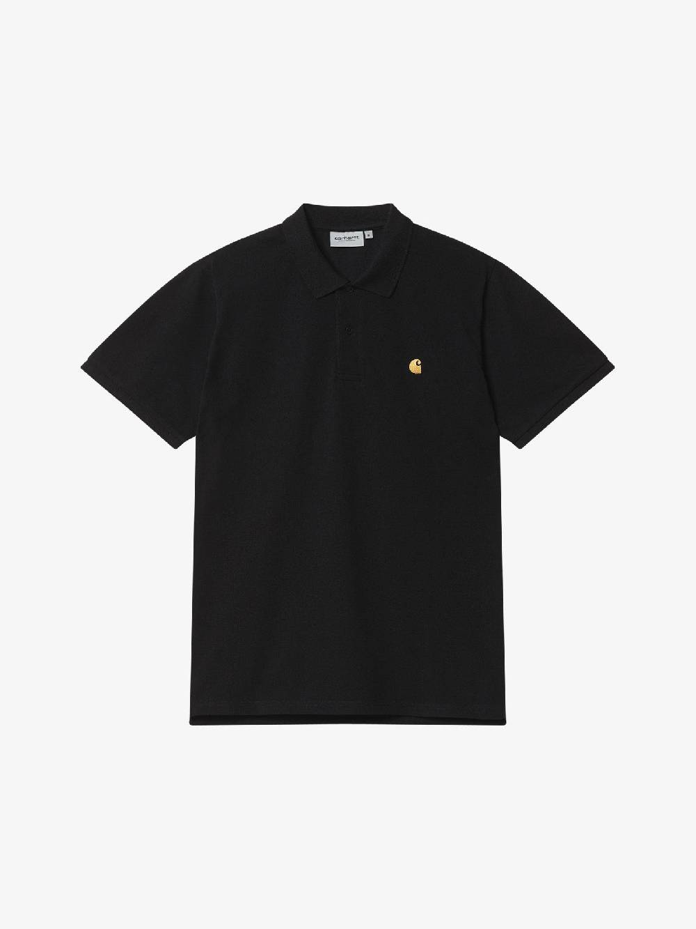 CARHARTT WIP Polo S/S Chase Pique I023807_00F_XX uomo in cotone nero