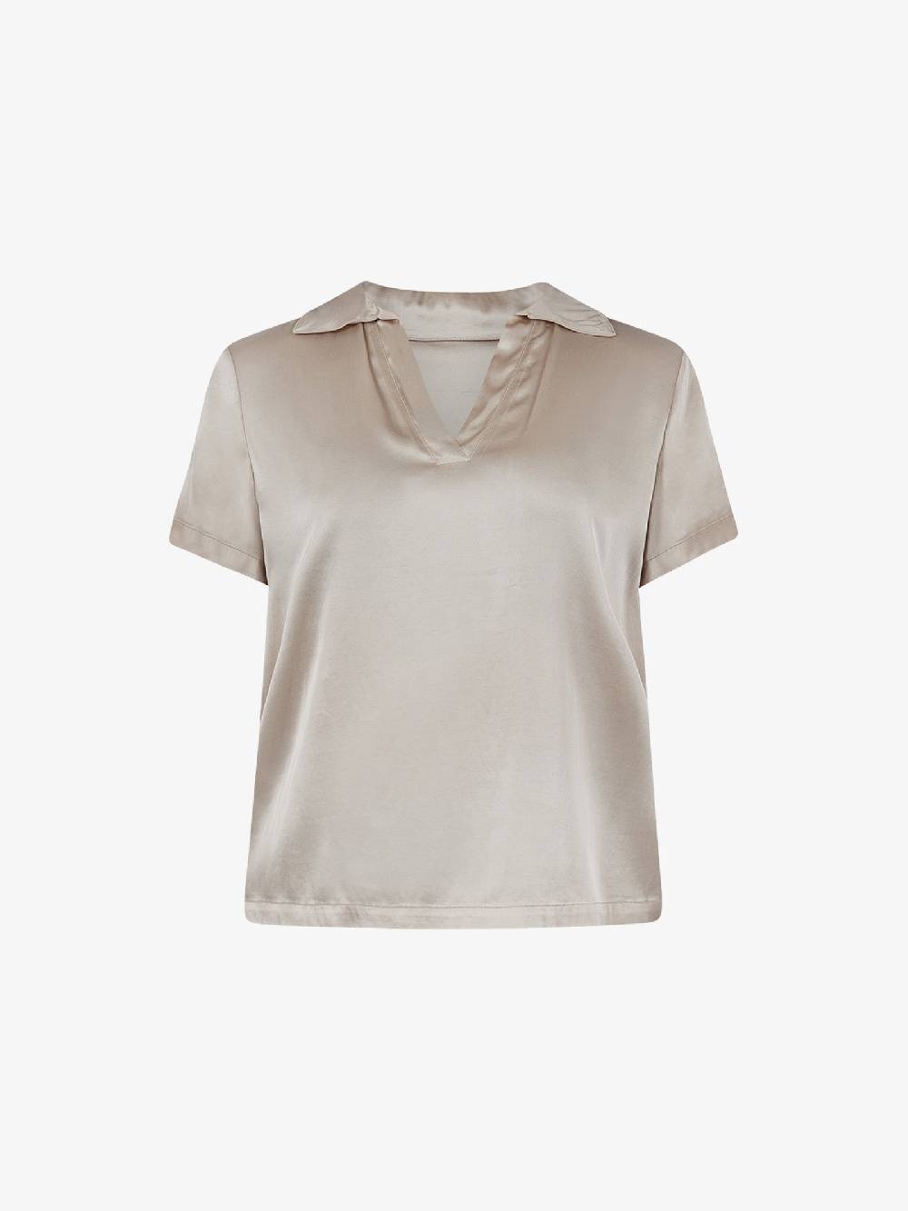 HAVE ONE Polo Scollo A V CWG-L003 Donna Viscosa Beige