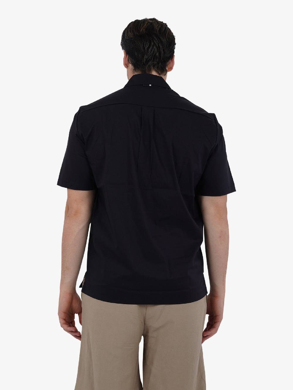 LOW BRAND Polo Zip B231 Popeline L1TSS246524 Uomo Cotone Nero