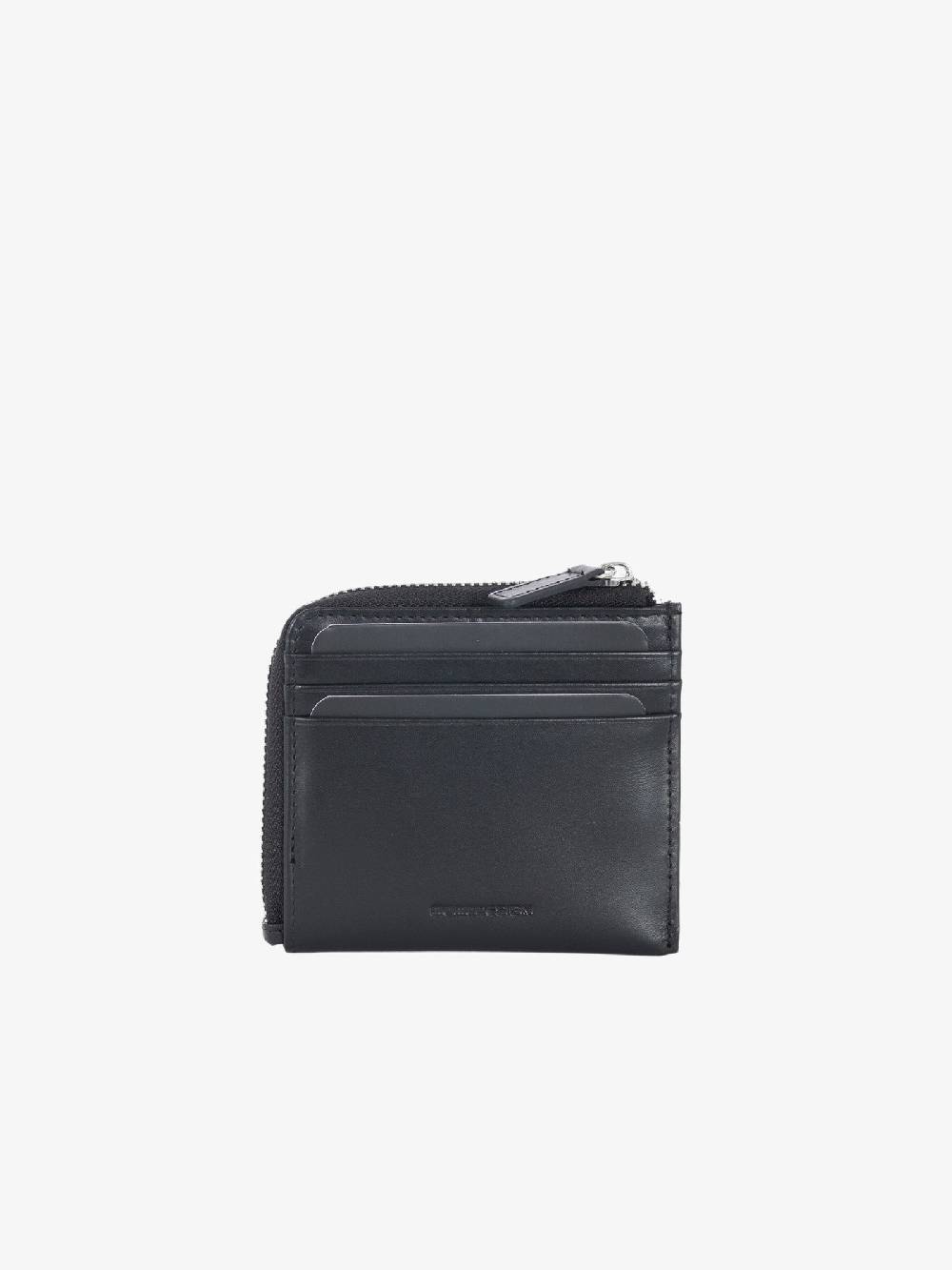 MOMO DESIGN Portacarte MO-12BC Uomo In Pelle Nero Full Zip