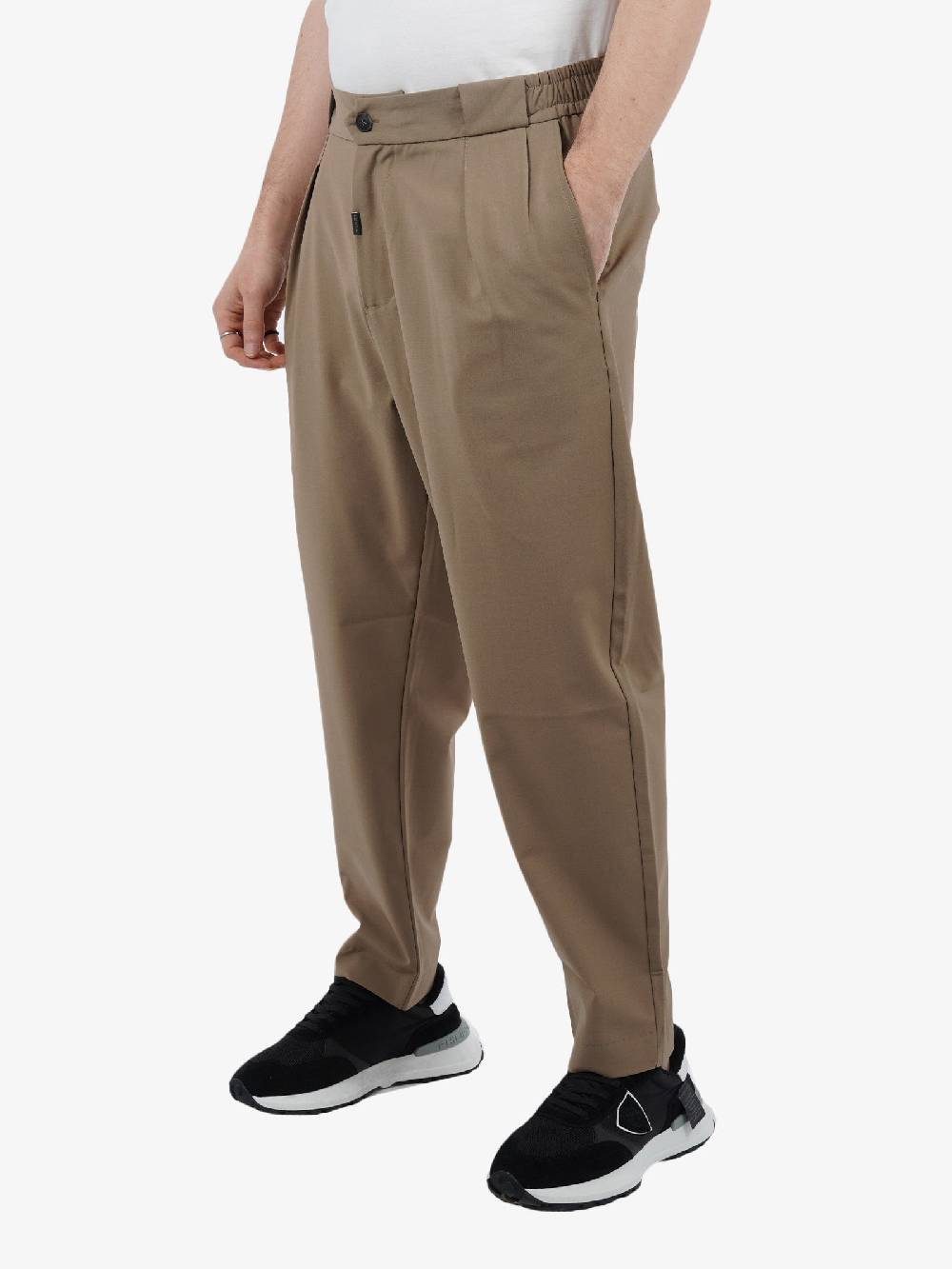PRIME Pantalone In Misto Lana Uomo Beige