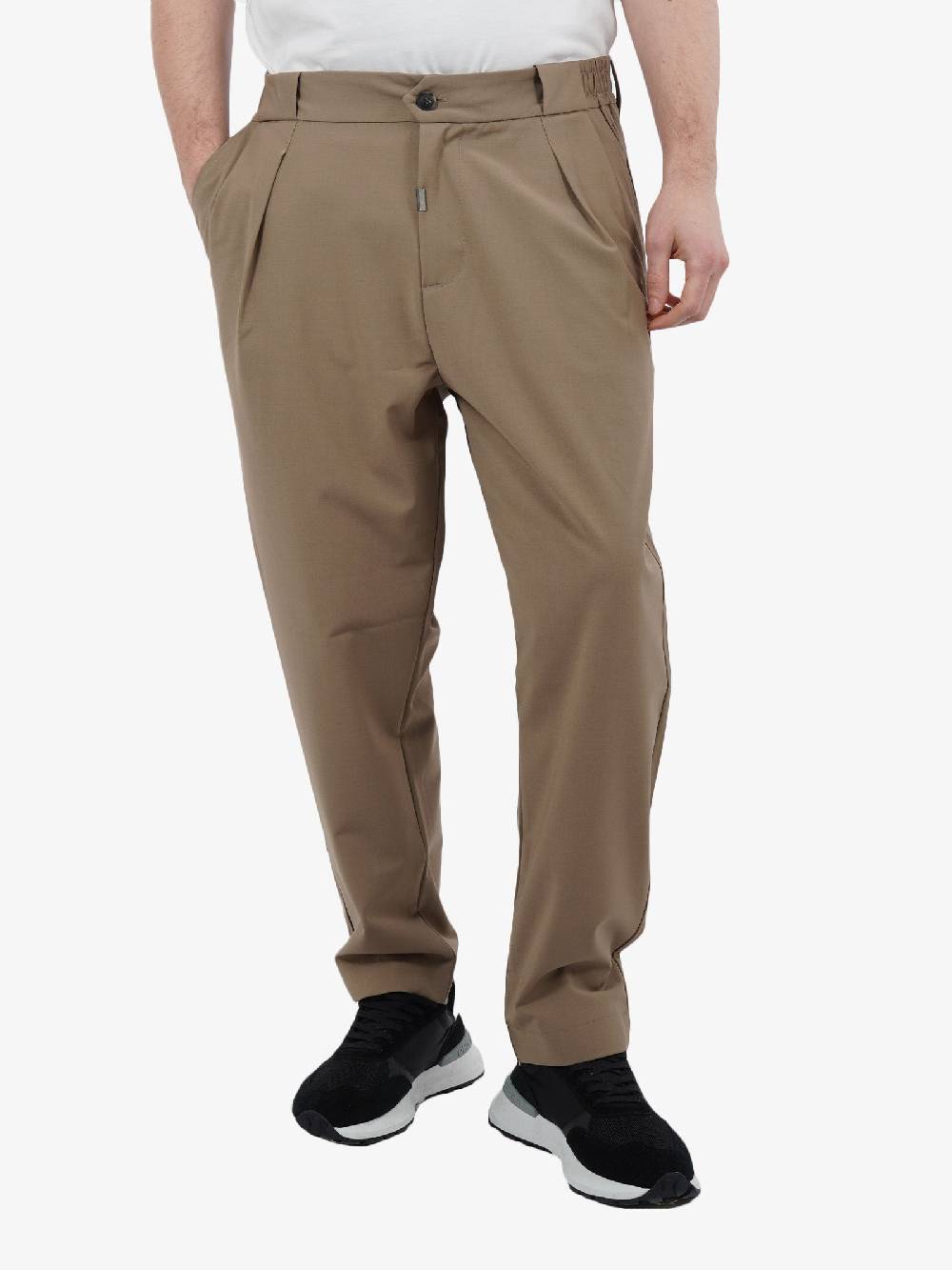 PRIME Pantalone In Misto Lana Uomo Beige
