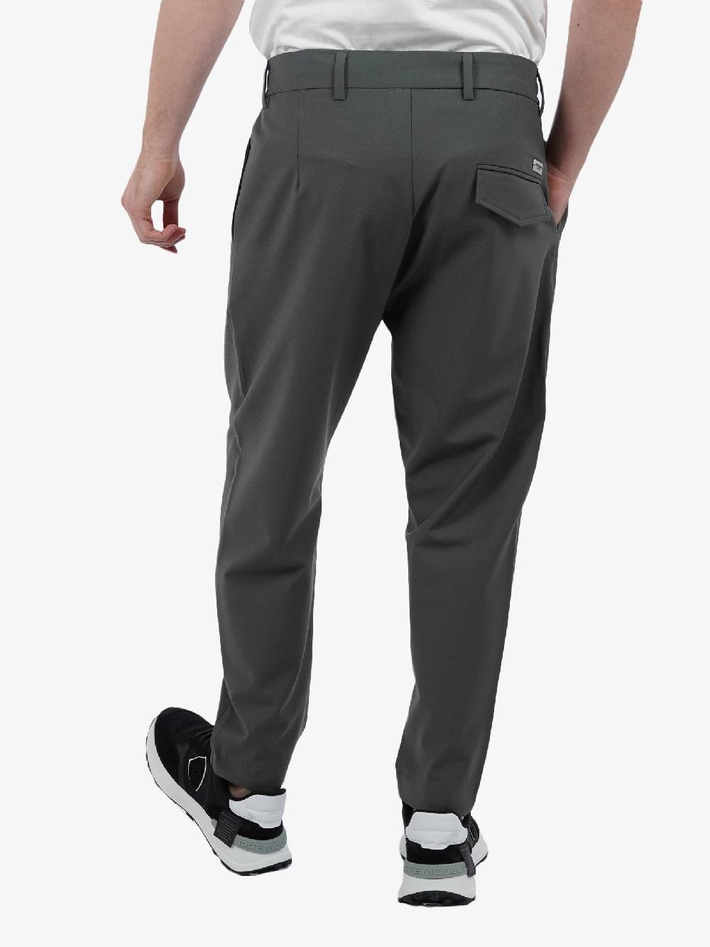 PRIME Pantalone In Misto Lana Uomo Verde Scuro