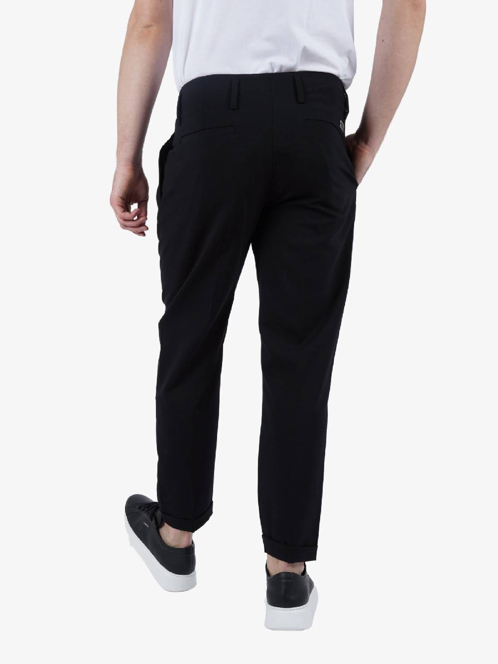PRIME Pantalone Uomo In Lana Nero
