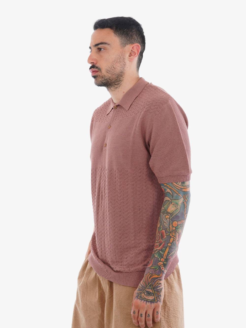 PRIME Polo In Cotone MA01 Uomo Salmone