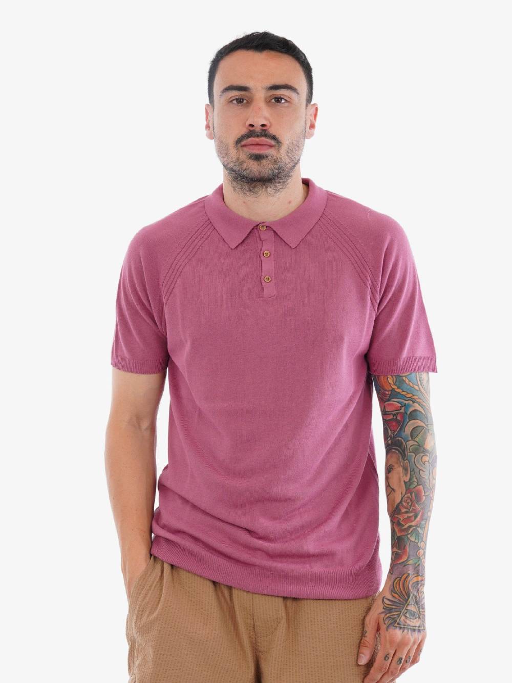 PRIME Polo In Cotone MA07 Uomo Lilla