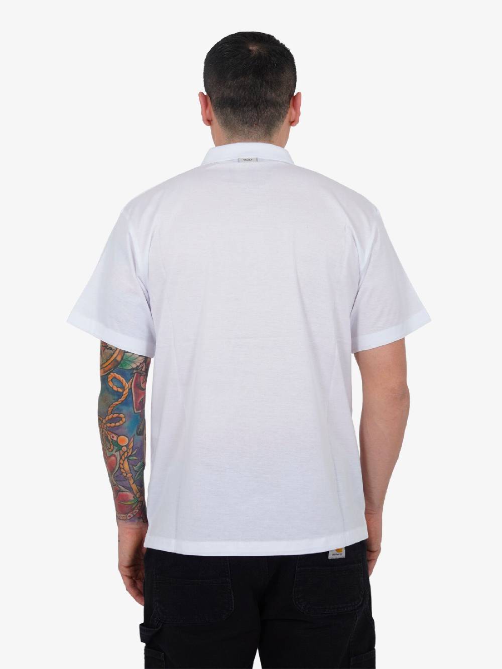 PRIME Polo Uomo Con Taschino Bianca