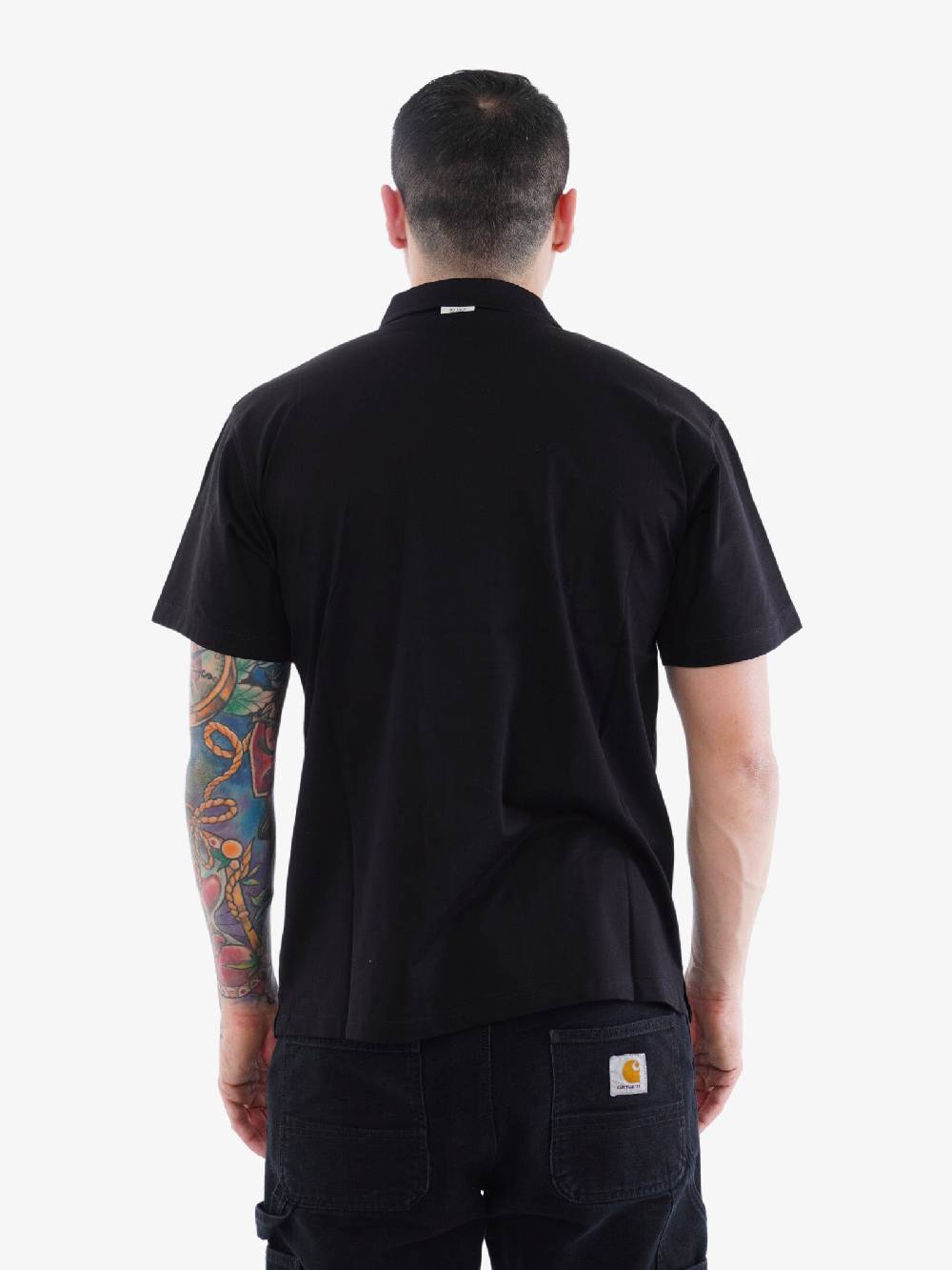 PRIME Polo Uomo Con Taschino Nera