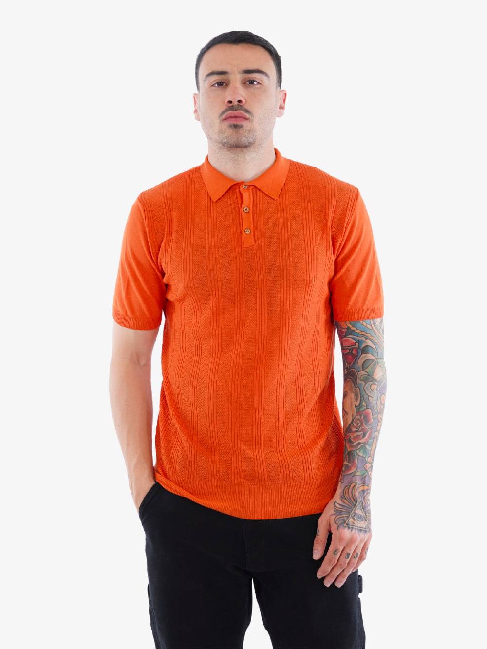 PRIME Polo Uomo In Cotone Arancione