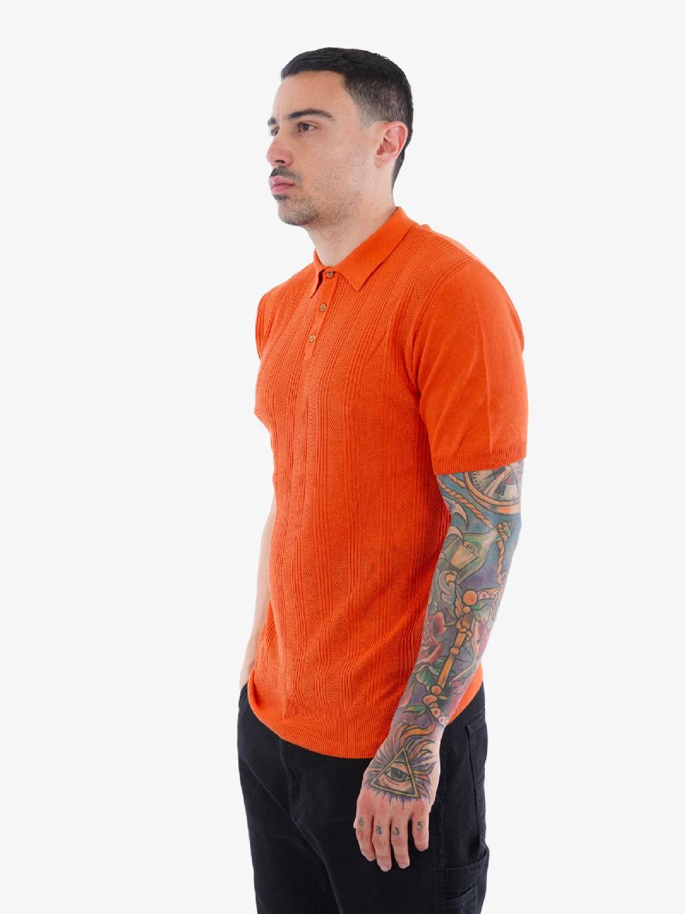 PRIME Polo Uomo In Cotone Arancione