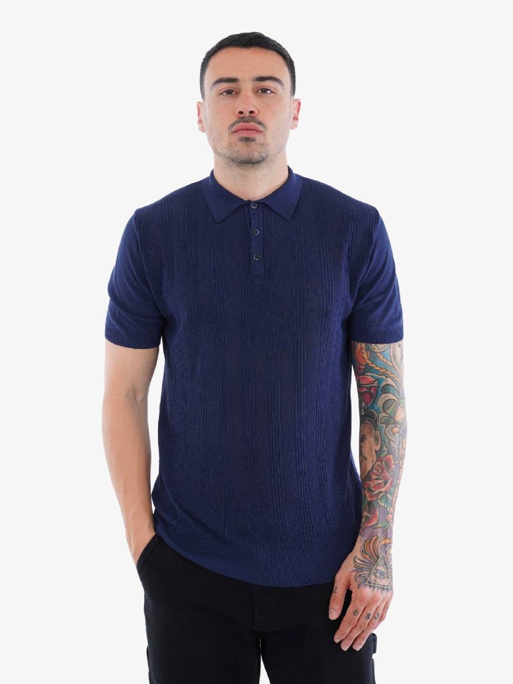 PRIME Polo Uomo In Cotone Blu