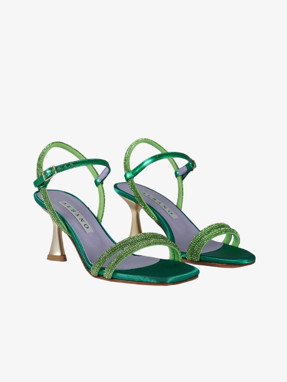 ALBANO Sandali 3318 Metal Smeraldo Donna Con Strass