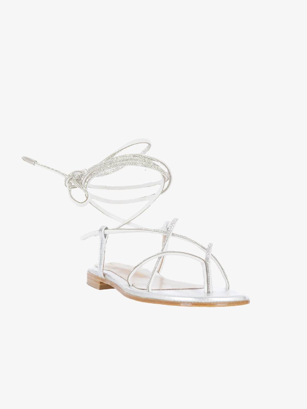 SIANO VIA ROMA Sandali Bassi 032 Donna Laminato Argento