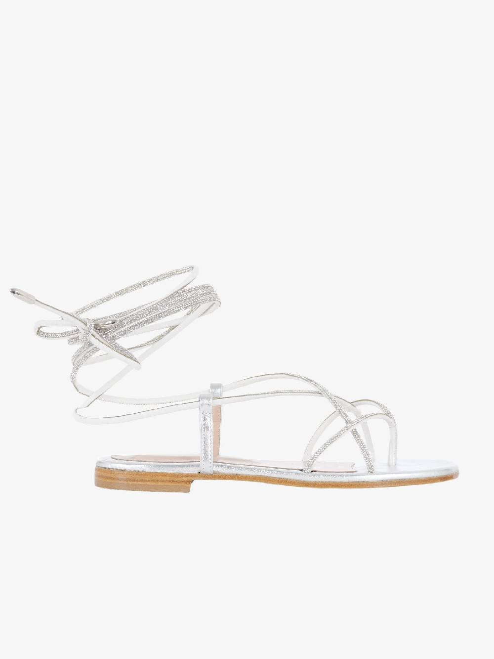 SIANO VIA ROMA Sandali bassi 032 donna laminato argento