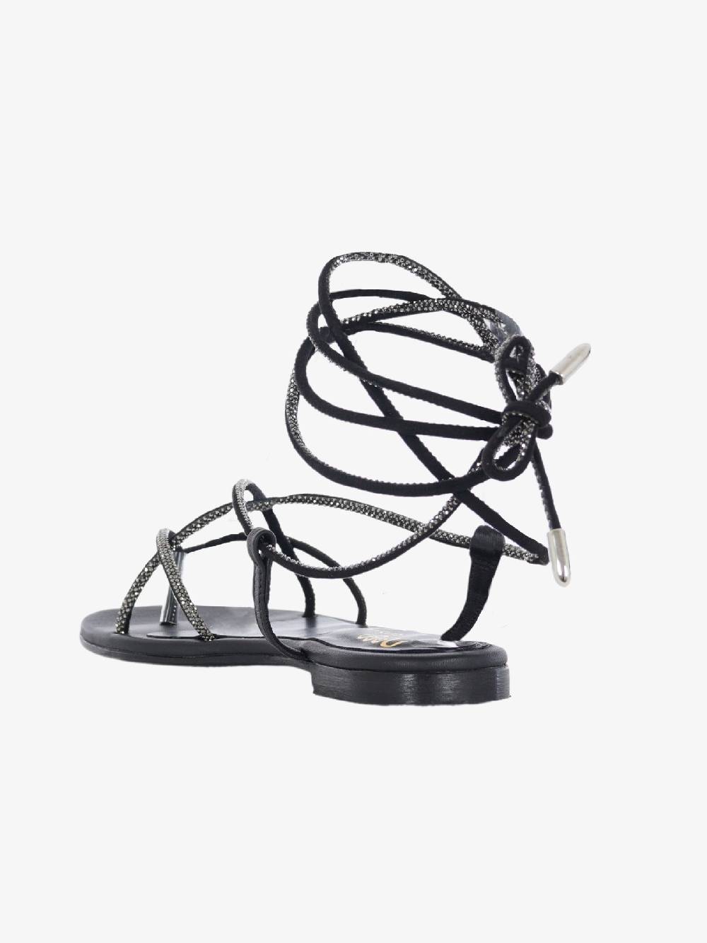 SIANO VIA ROMA Sandali Bassi 032 Donna Laminato Platino