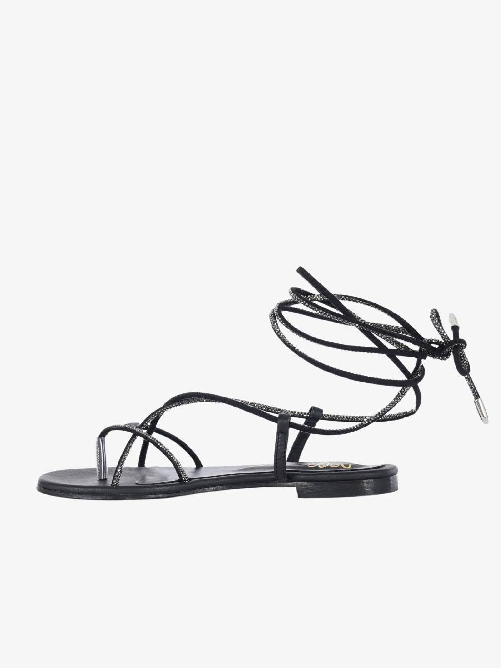 SIANO VIA ROMA Sandali Bassi 032 Donna Laminato Platino