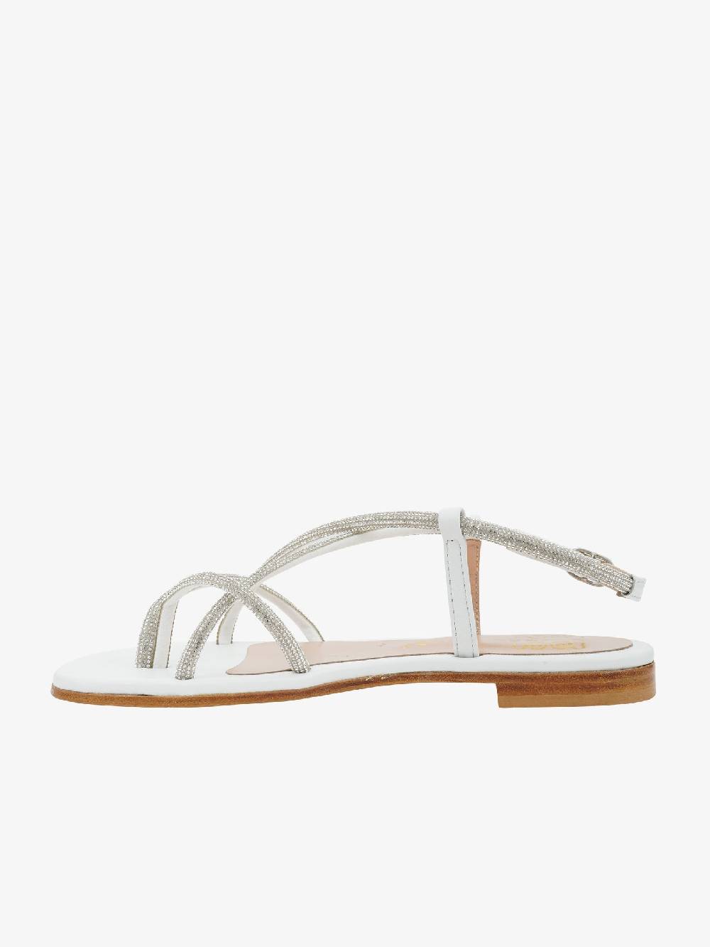 SIANO VIA ROMA Sandali Bassi 032 Donna Pelle Bianco