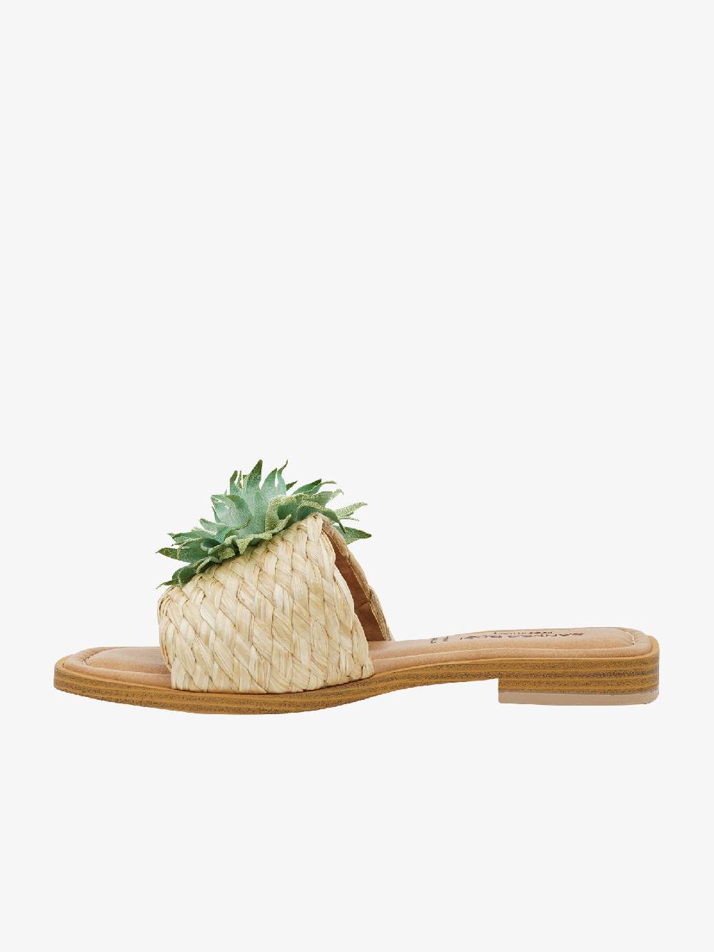 SANDRO ROSI Sandali Bassi 3739 In Rafia Donna Beige/verde