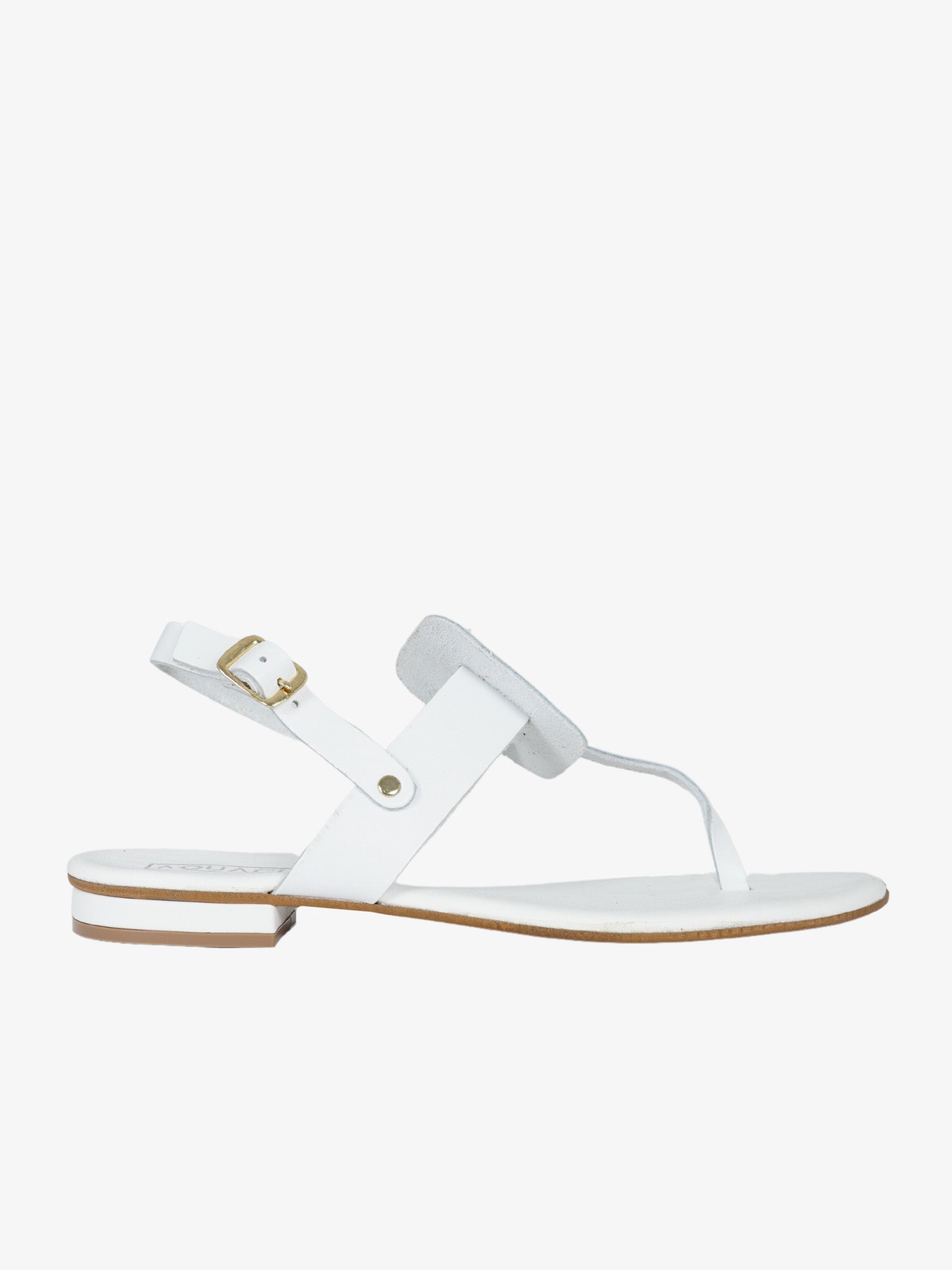 AQUACLARA Sandali bassi 4018 Vacchetta donna bianco