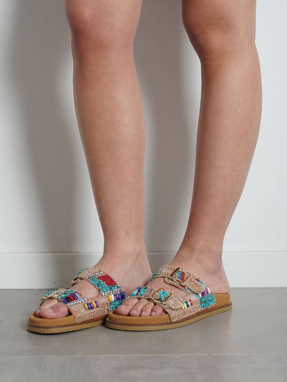 EXE' Sandali Bassi 559 SANTORINI 6-1 Donna Pelle Azzurro