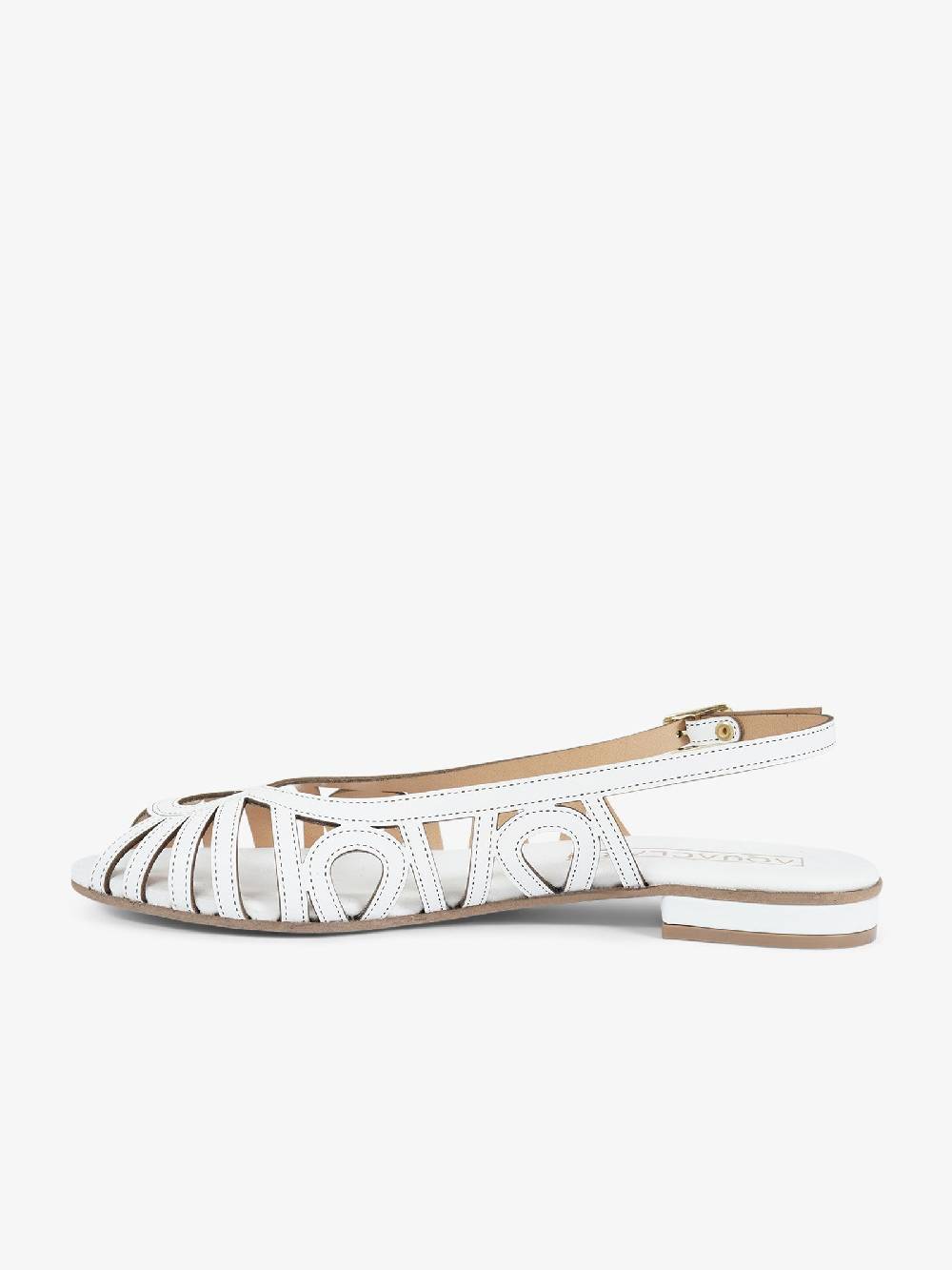 AQUACLARA Sandali Bassi CAPRAIA-20 Donna Pelle Bianco