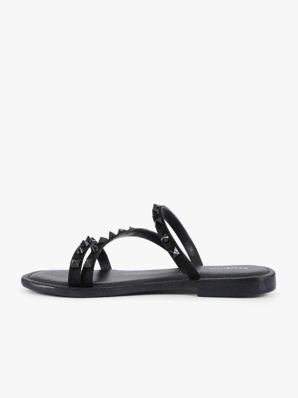 CB FUSION Sandali Bassi Con Fascie E Borchie Piramidali CBF.R224004 Donna Pelle Nero