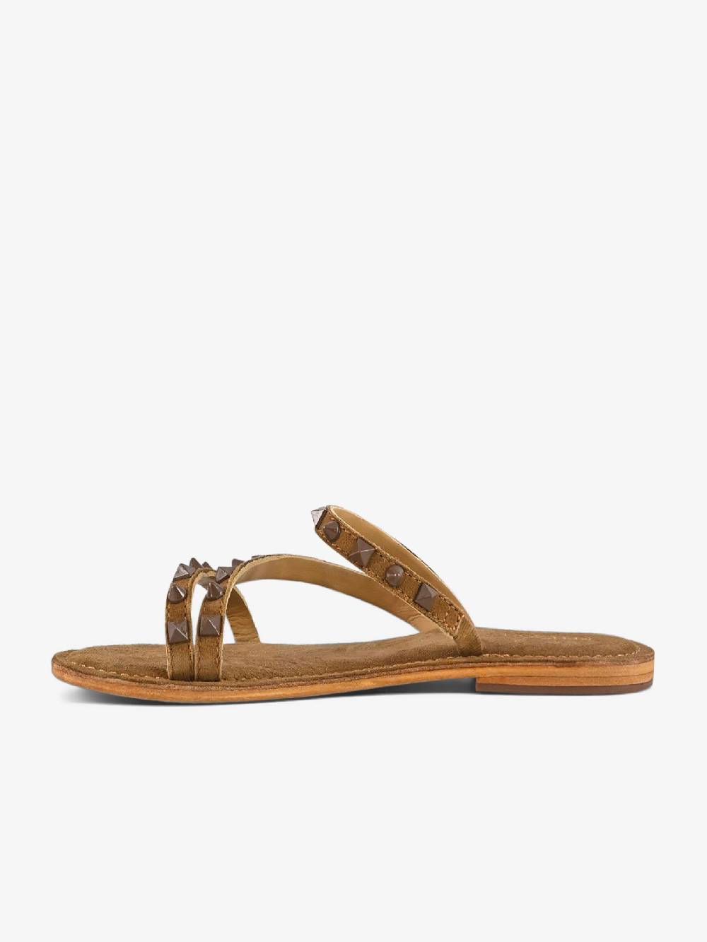 CB FUSION Sandali Bassi Con Fascie E Borchie Piramidali CBF.R224004 Donna Pelle Marrone