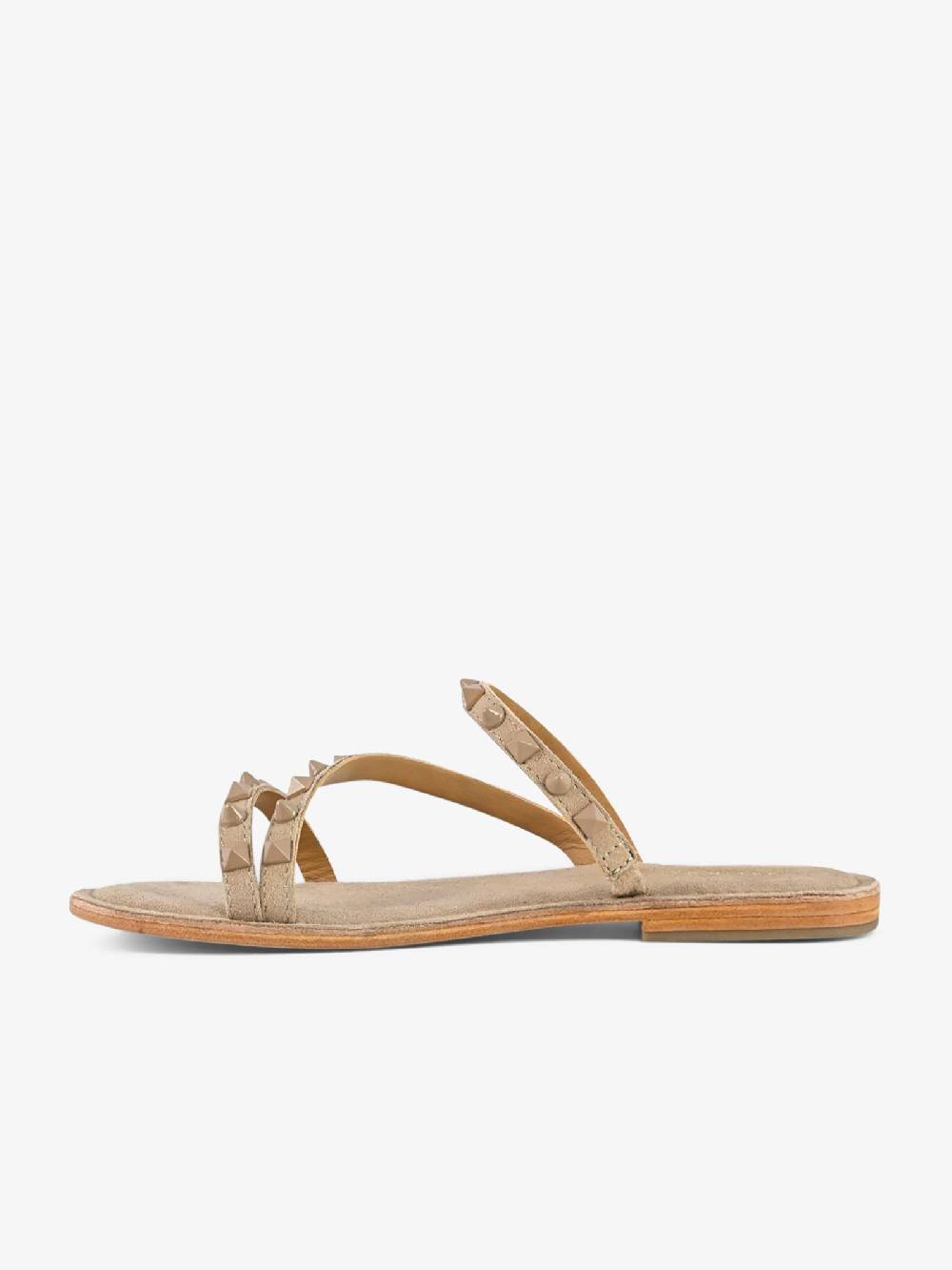 CB FUSION Sandali Bassi Con Fascie E Borchie Piramidali CBF.R224004 Donna Pelle Beige