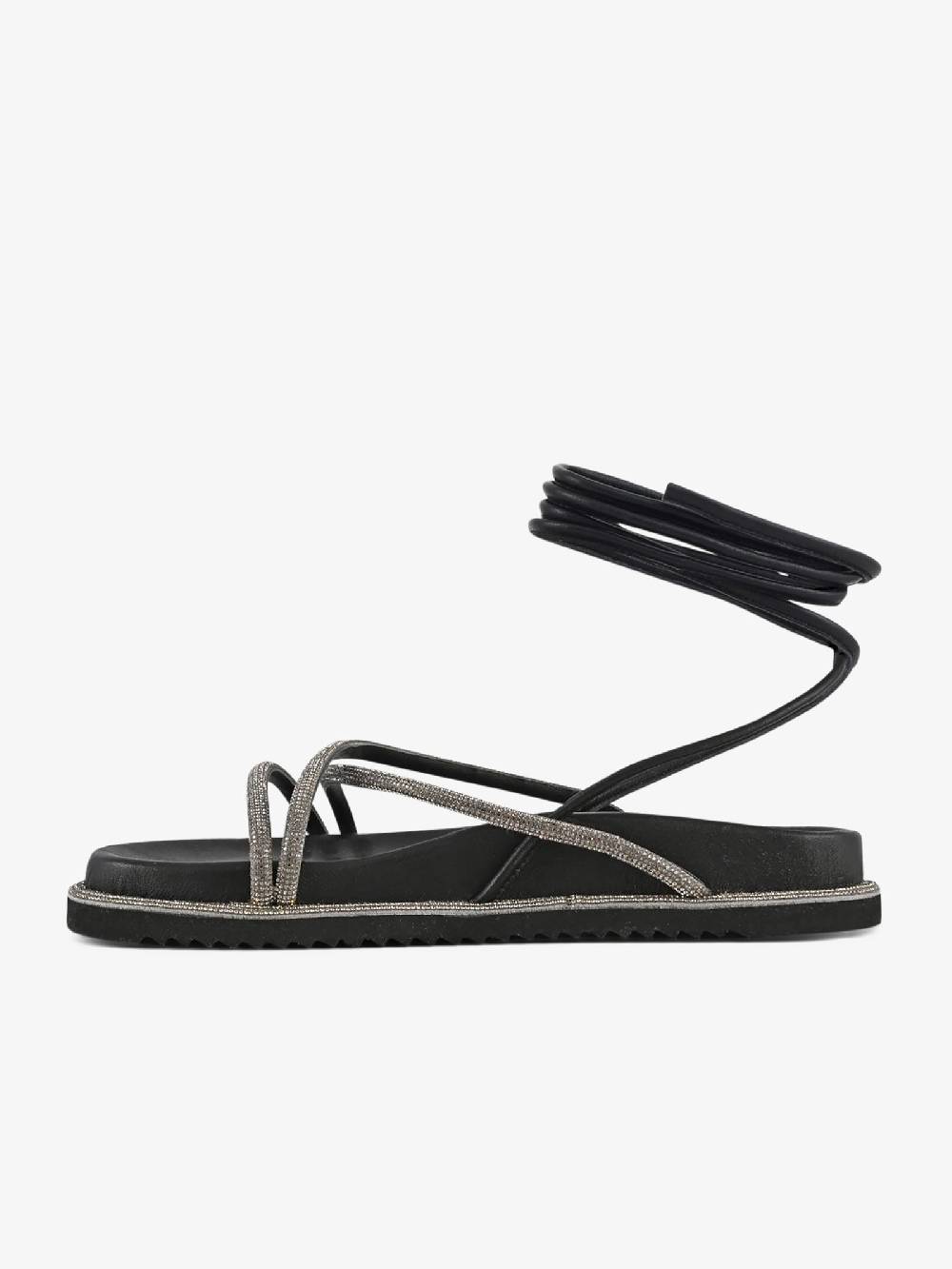 CB FUSION Sandali Bassi Con Fussbett Con Fasce Strass CBF.R224012 Donna Pelle Grigio