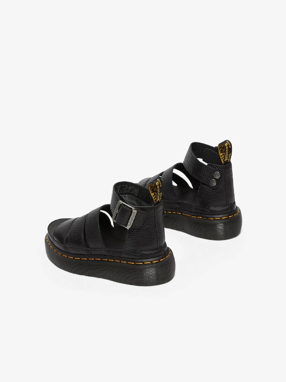 DR. MARTENS Sandali Bassi Con Platform QUAD CLARISSA II 24476001 Donna Pelle Nero