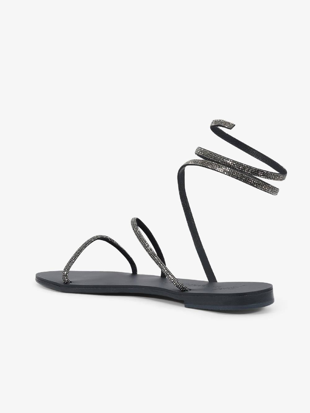 NICOLAS LAINAS Sandali Bassi Crystal 64-CE Donna Nero