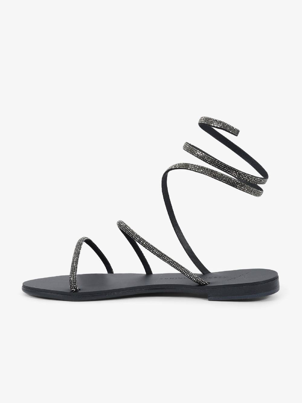 NICOLAS LAINAS Sandali Bassi Crystal 64-CE Donna Nero