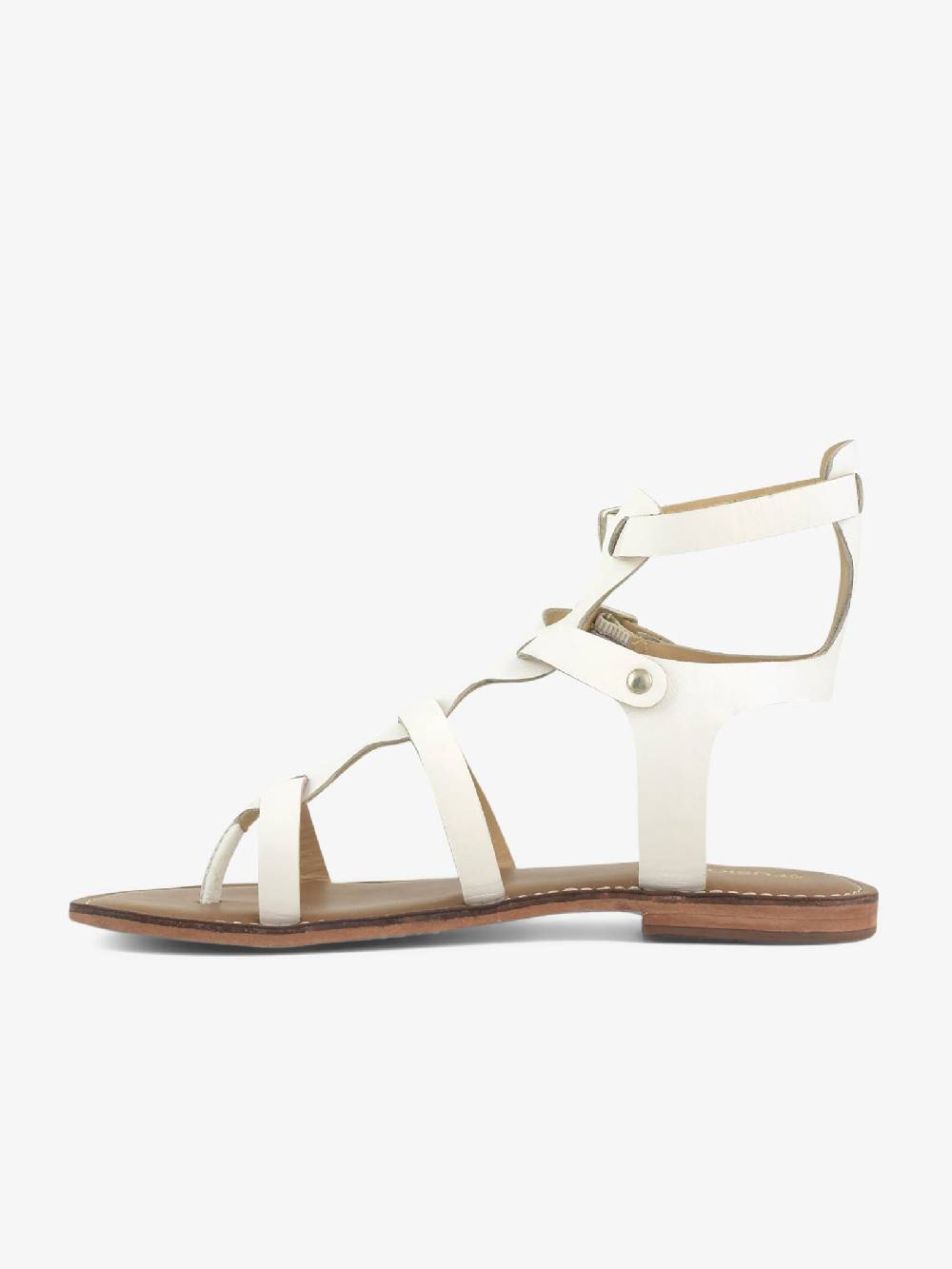 CB FUSION Sandali Bassi Gladiatore CBF.R221009 Donna Pelle Bianco