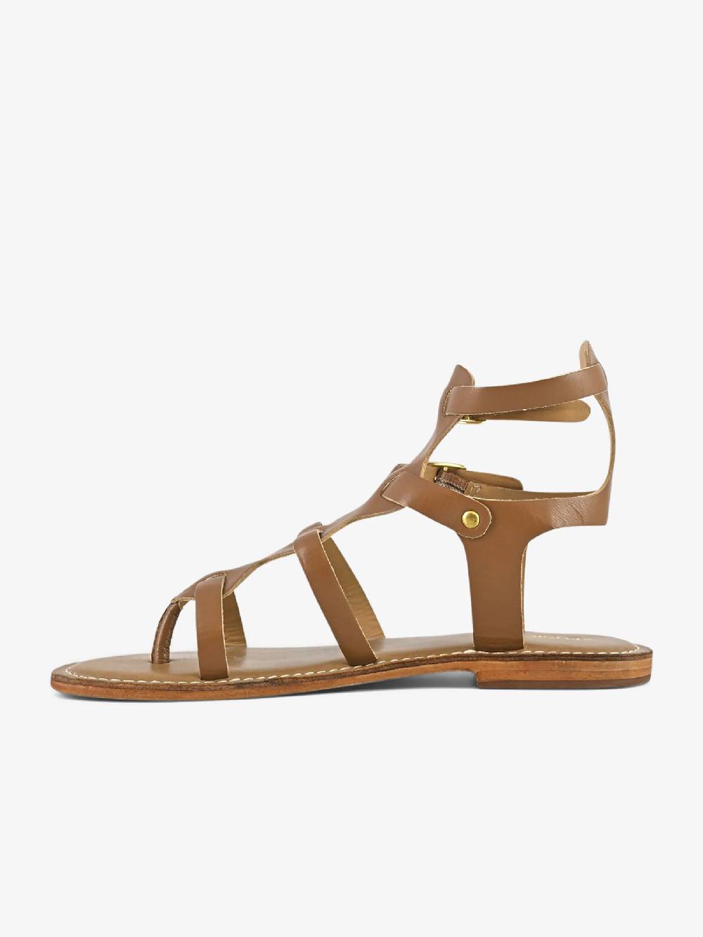 CB FUSION Sandali Bassi Gladiatore CBF.R221009 Donna Pelle Marrone