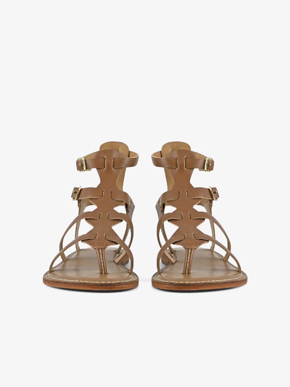 CB FUSION Sandali Bassi Gladiatore CBF.R221009 Donna Pelle Marrone