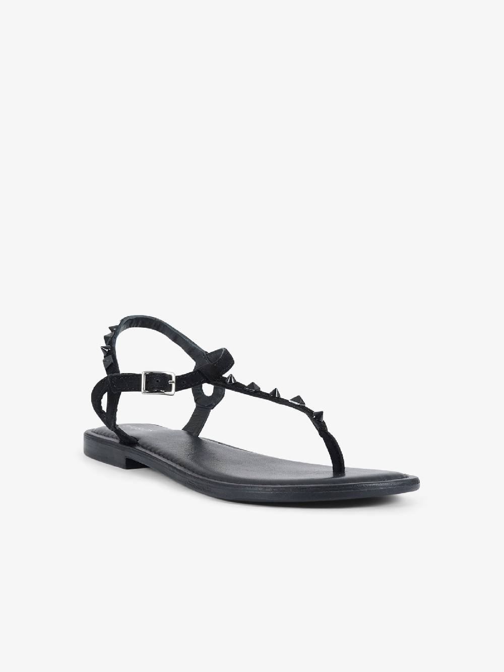 CB FUSION Sandali Bassi Infradito Con Borchie Piramidali CBF.R224003 Donna Pelle Nero