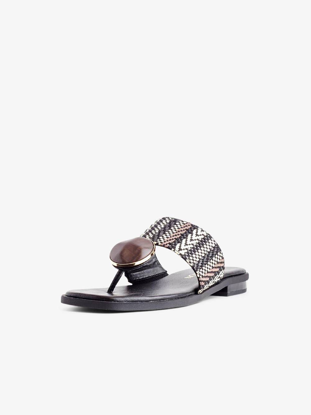 NOA HARMON Sandali Bassi Margot 9226 Donna Rafia Bianco