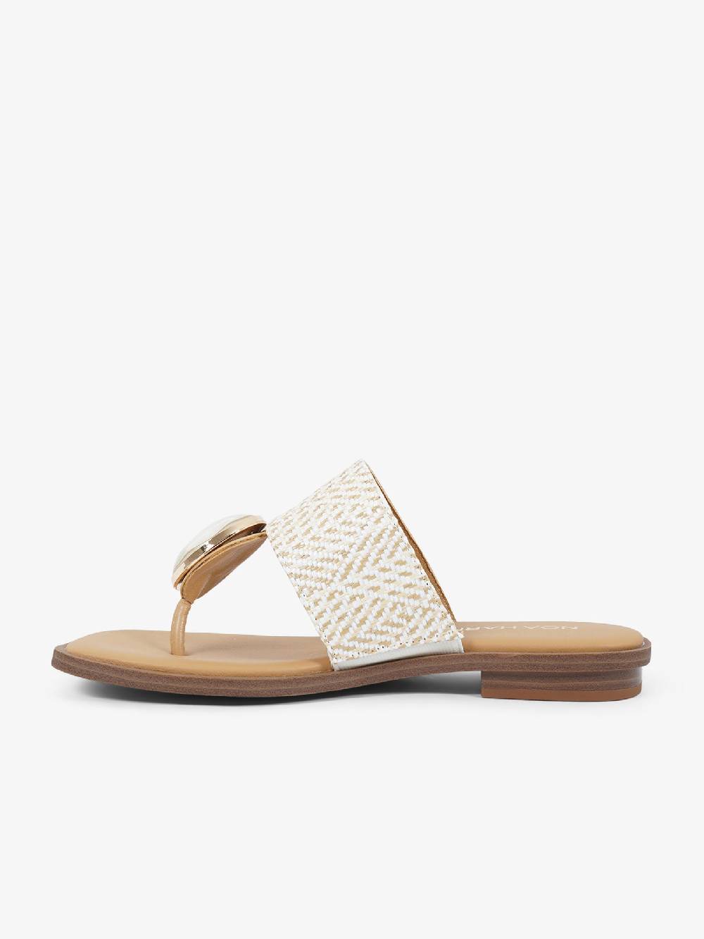 NOA HARMON Sandali Bassi Margot 9226 Donna Rafia Bianco