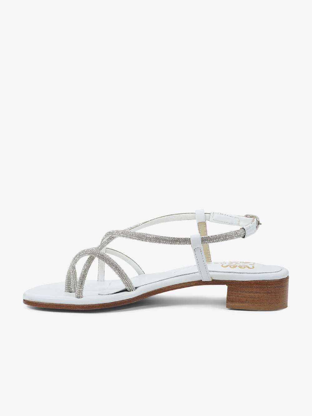 SIANO VIA ROMA Sandali Bassi Nappa 32 Donna Pelle Bianco