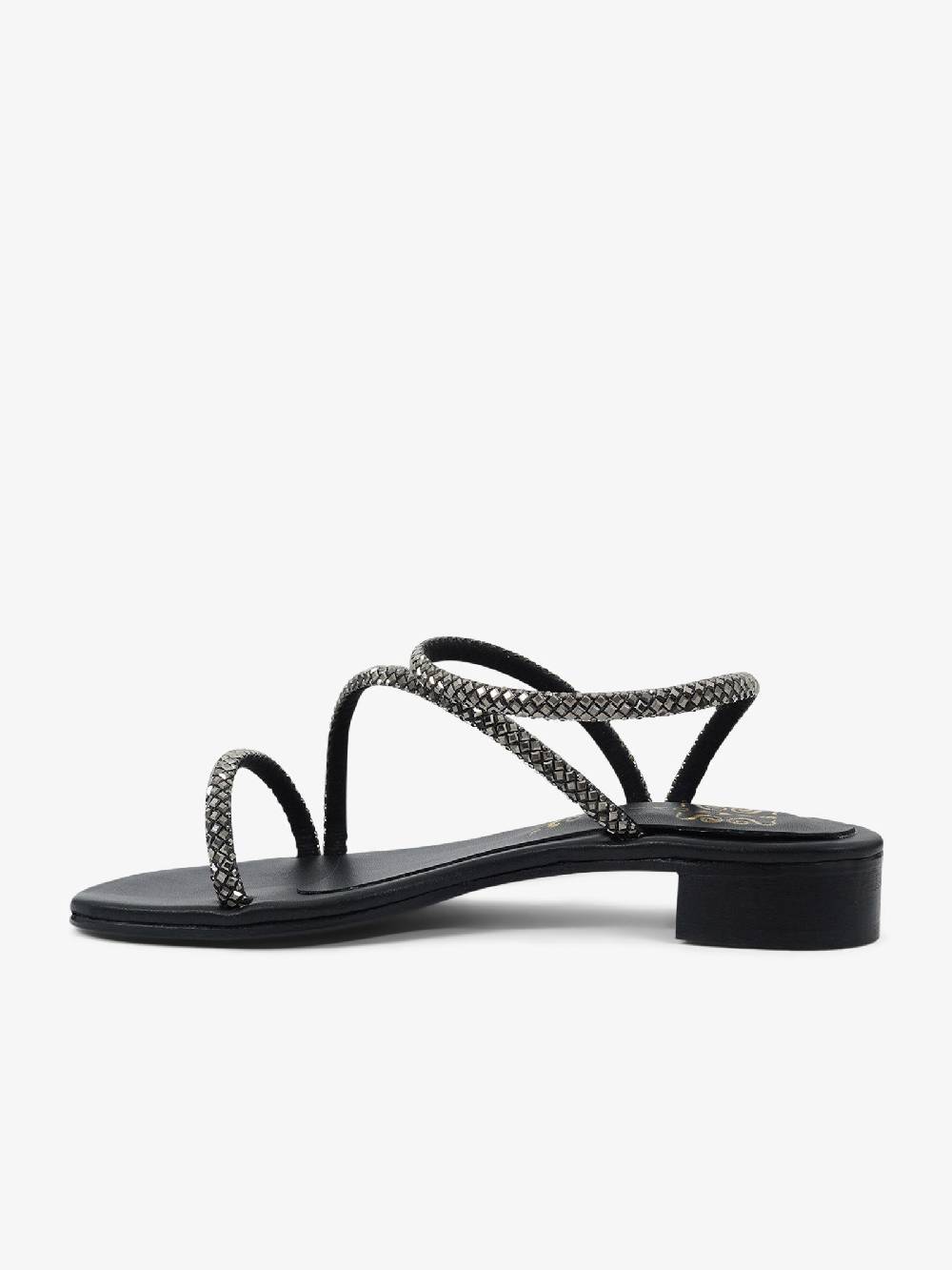 SIANO VIA ROMA Sandali Bassi Nappa 35 Donna Pelle Nero