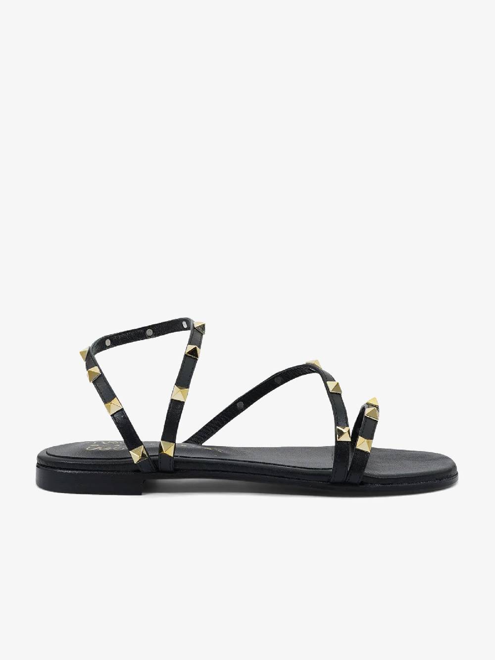 SIANO VIA ROMA Sandali bassi nappa 80 donna pelle nero