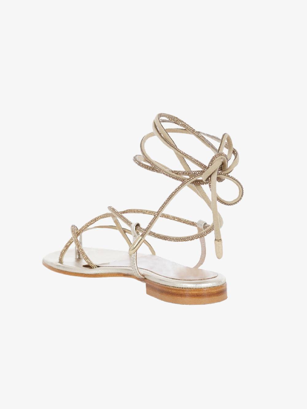 SIANO VIA ROMA Sandali Bassi Schiava 032 Donna Laminato Platino
