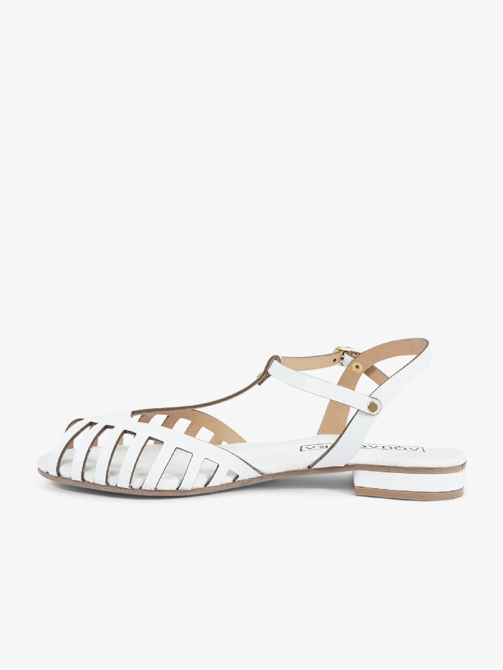 AQUACLARA Sandali Bassi STROMBOLI-20 Donna Pelle Bianco