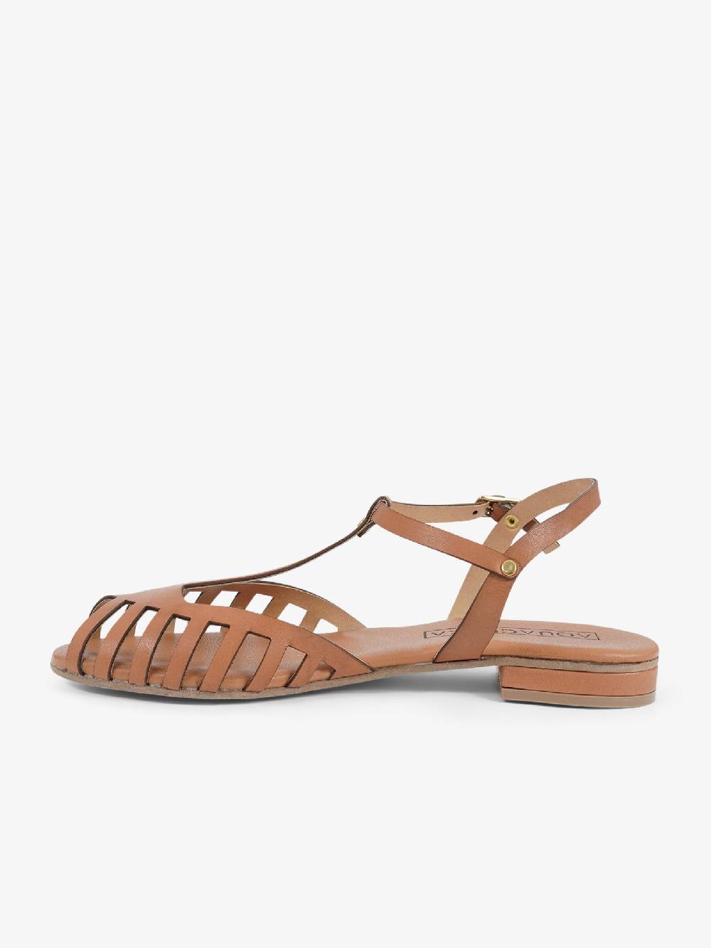 AQUACLARA Sandali Bassi STROMBOLI-20 Donna Pelle Marrone